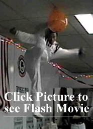 Grand Master Chang H. Choi Demonstrating Round-House Kick.  Click  on picture to see Flash Movie.